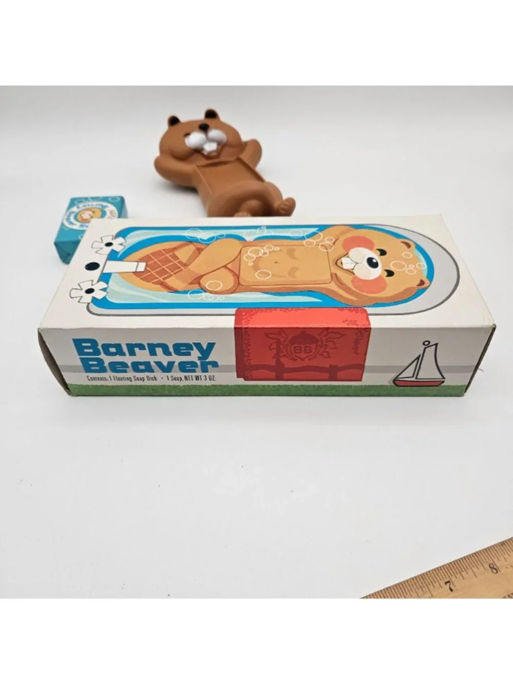 Vintage Avon Barney Beaver Floating Soap Dish & Bar Soap NOS